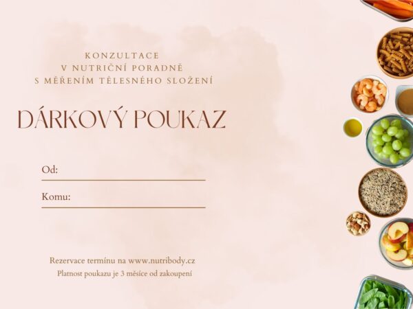 Dárkový poukaz poradna - Konzultace s měřením tělesného složení