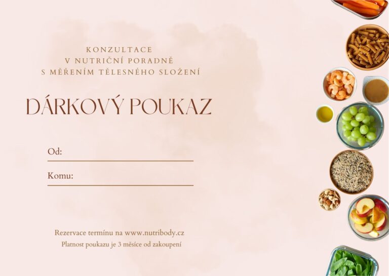 Dárkový poukaz poradna - Konzultace s měřením tělesného složení