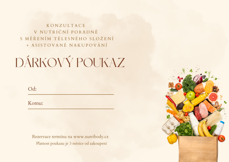 dárkový poukaz nutriční konzultace a nakupování