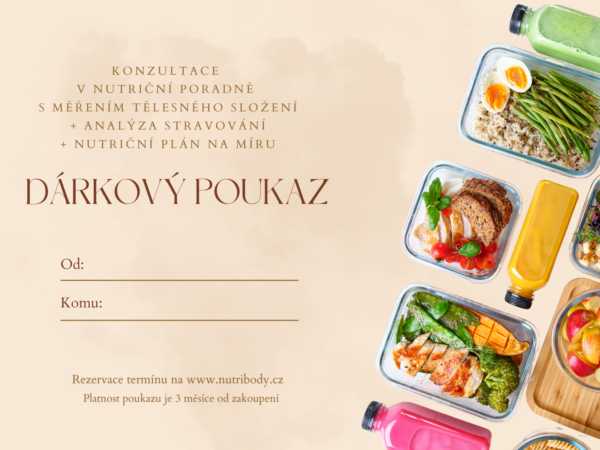 Dárkový poukaz - Jídelníček na míru
